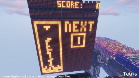 Minecraft: He recreates a CPU in his game and plays Tetris