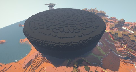 Minecraft: a concrete Oreo built for 13 days of survival!