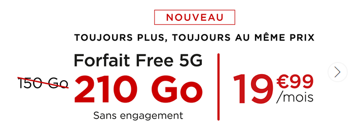 Free exceeds the limit of unlimited for its 5G and 4G mobile plan