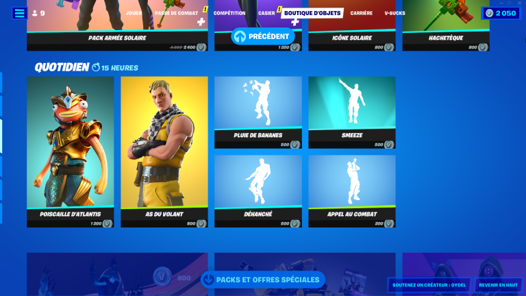Fortnite, shop of the day: January 14, 2024