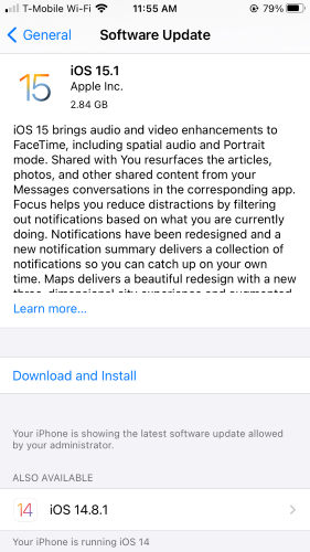 Apple wants to force you to upgrade to iOS 15!